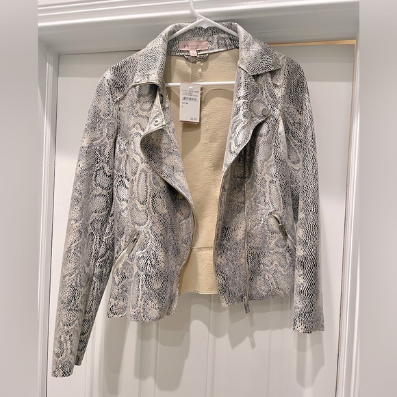 Philosophy Women’s Faux Suede Snakeskin Jacket - Picture 3 of 6